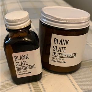 Blank slate beard oil and balm